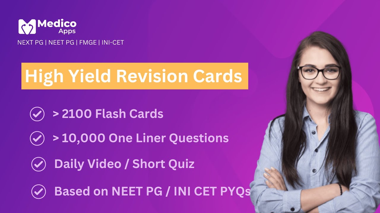 NEET PG High Yield Topic Revision Flash Cards - YouTube