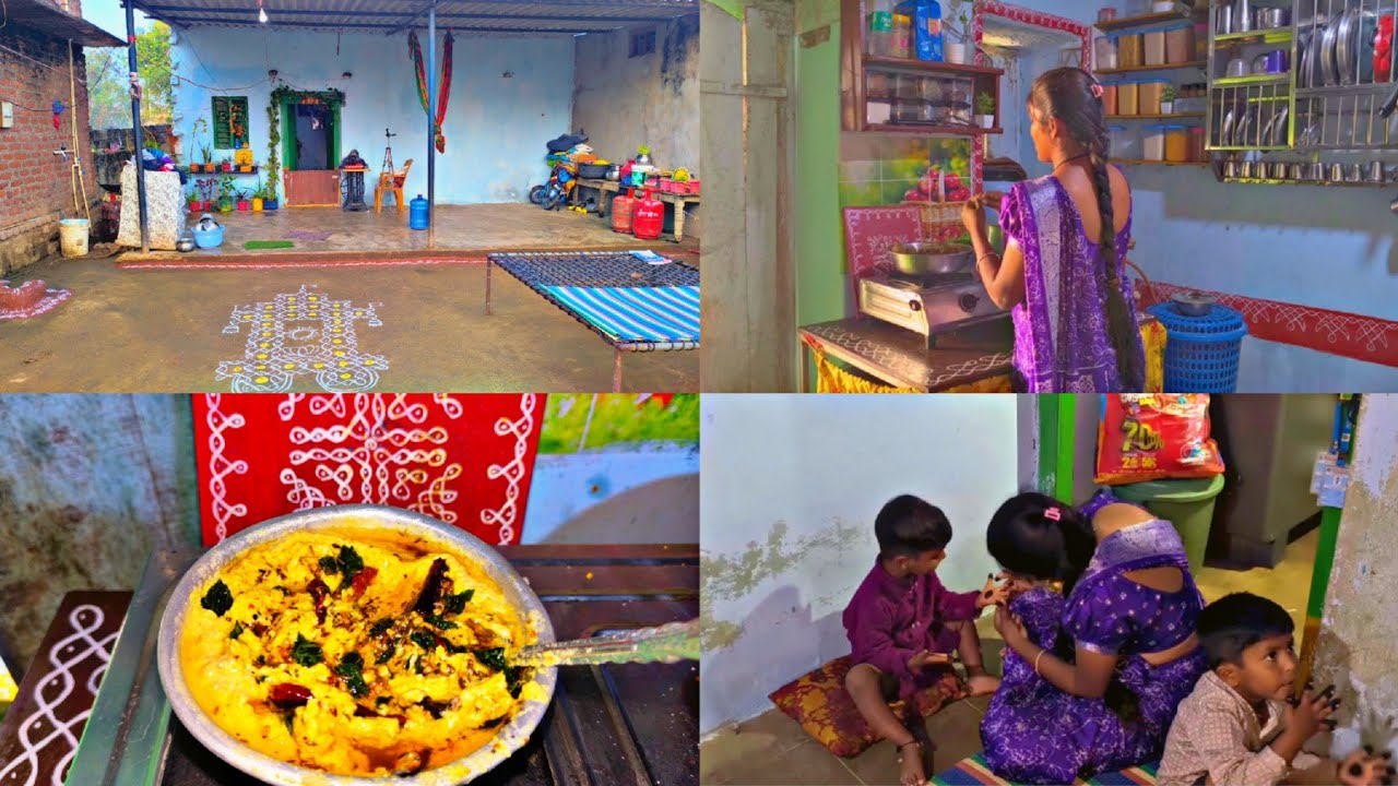 Vlog//పొద్దున్నే పల్లెటూరి పచ్చని వాతావరణం 🏡//చింతకాయ పచ్చడి