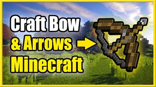 How to Make a BOW and Arrows in Minecraft Survival (Recipe Tutorial) How to Make a BOW and Arrows in Minecraft Survival (Recipe Tutorial)