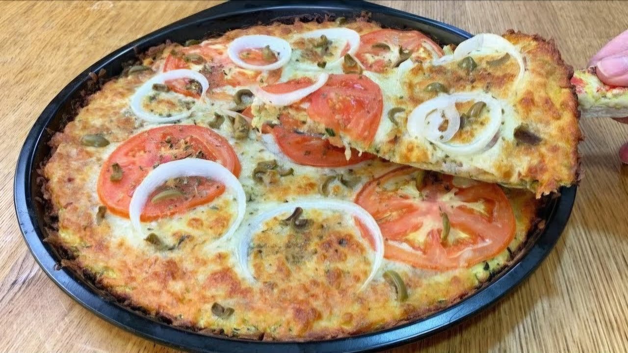 Pizza DELICIOSA, SALUDABLE y BAJA EN CARBOHIDRATOS - Sin Trigo, Fácil, Barata y Rápida (Low Carb)