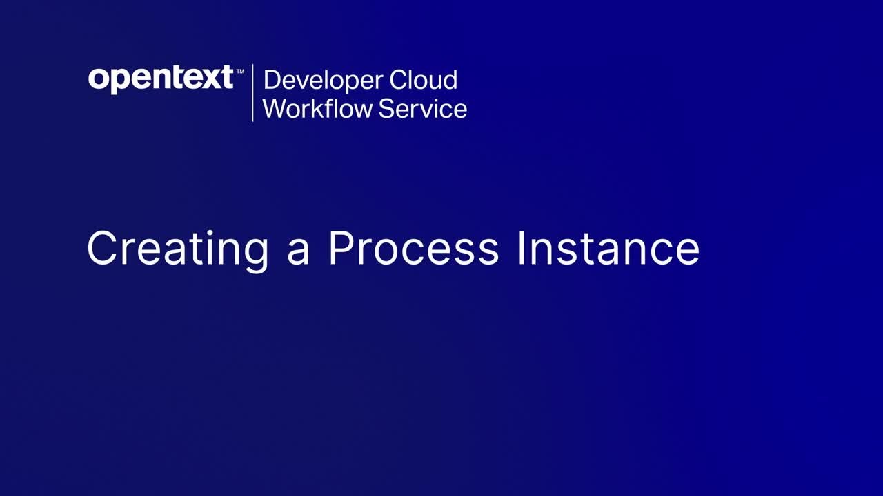 Workflow - Creating a Process Instance - YouTube