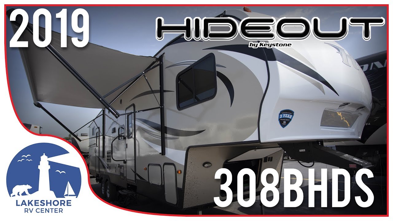 2019 Keystone Hideout 308BHDS 5th Wheel RV For Sale Lakeshore RV Center YouTube