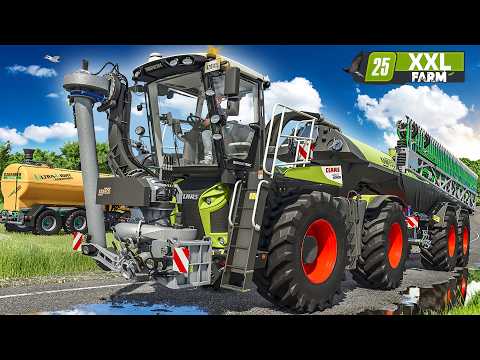 New Slurry Equipment! CLAAS Saddle Trac in Action | XXL Farm #72 | FARMING SIMULATOR 25