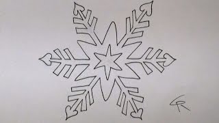 Learn How To Draw And Color A Pretty Snowflake -- Part 1 -- iCanHazDraw!