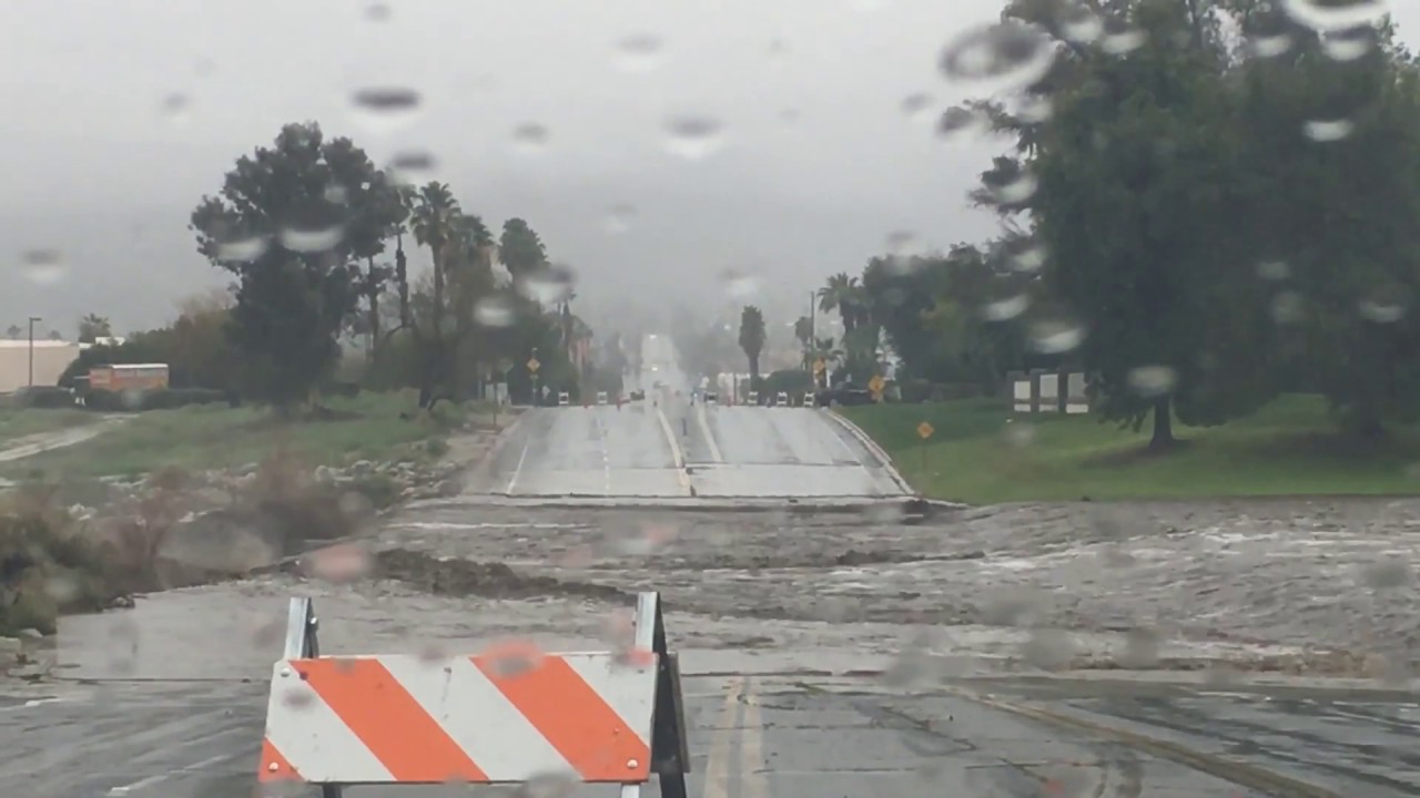 Flooding Palm Springs 2.2019 - YouTube