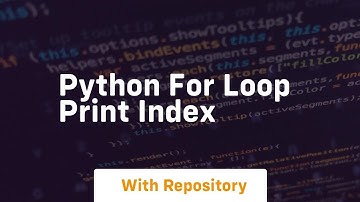 python for loop print index