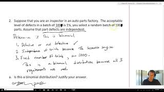 Binomial Distribution Example 2- with unusual values