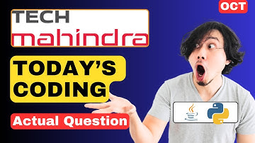 13 OCT | Tech Mahindra Coding Questions 2023 || Tech Mahindra Assessment Test 2023 || Tekno UF