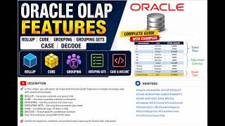 Oracle OLAP Features Explained | ROLLUP | CUBE | GROUPING | GROUPING SETS | CASE | DECODE