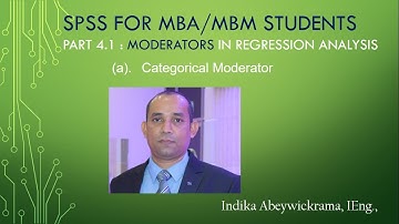 SPSS Sinhala Tutorial | Categorical Moderator  Analysis | SPSS in Sinhala | Part 4.1
