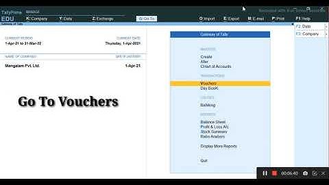 Attendance Production in Tally Prime 2022