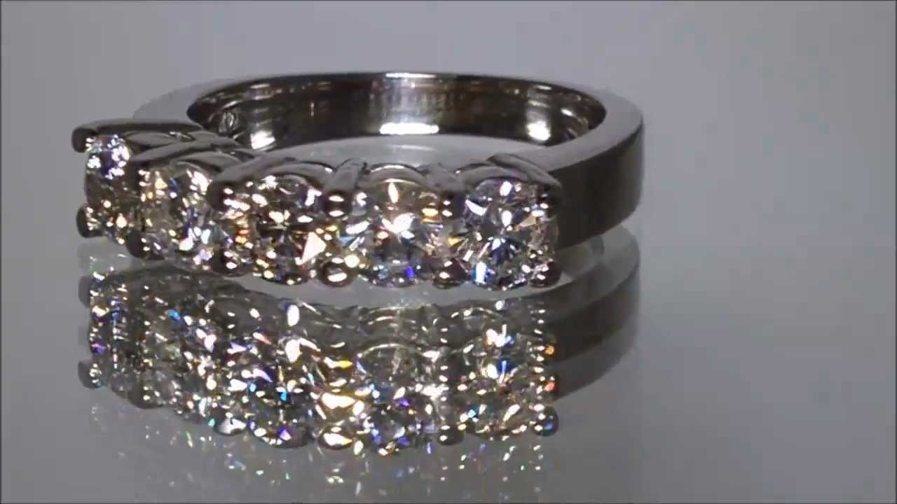 14k Diamond Anniversary Wedding Ring- 2.03 CTS Diamond Anniversary Band Infinity Gems And Diamonds