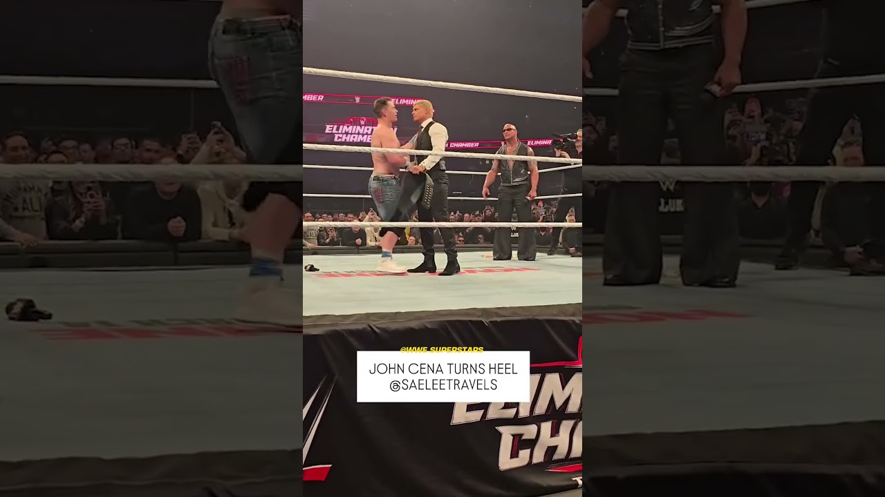 John Cena and Cody Rhodes Hugging at Elimination Chamber