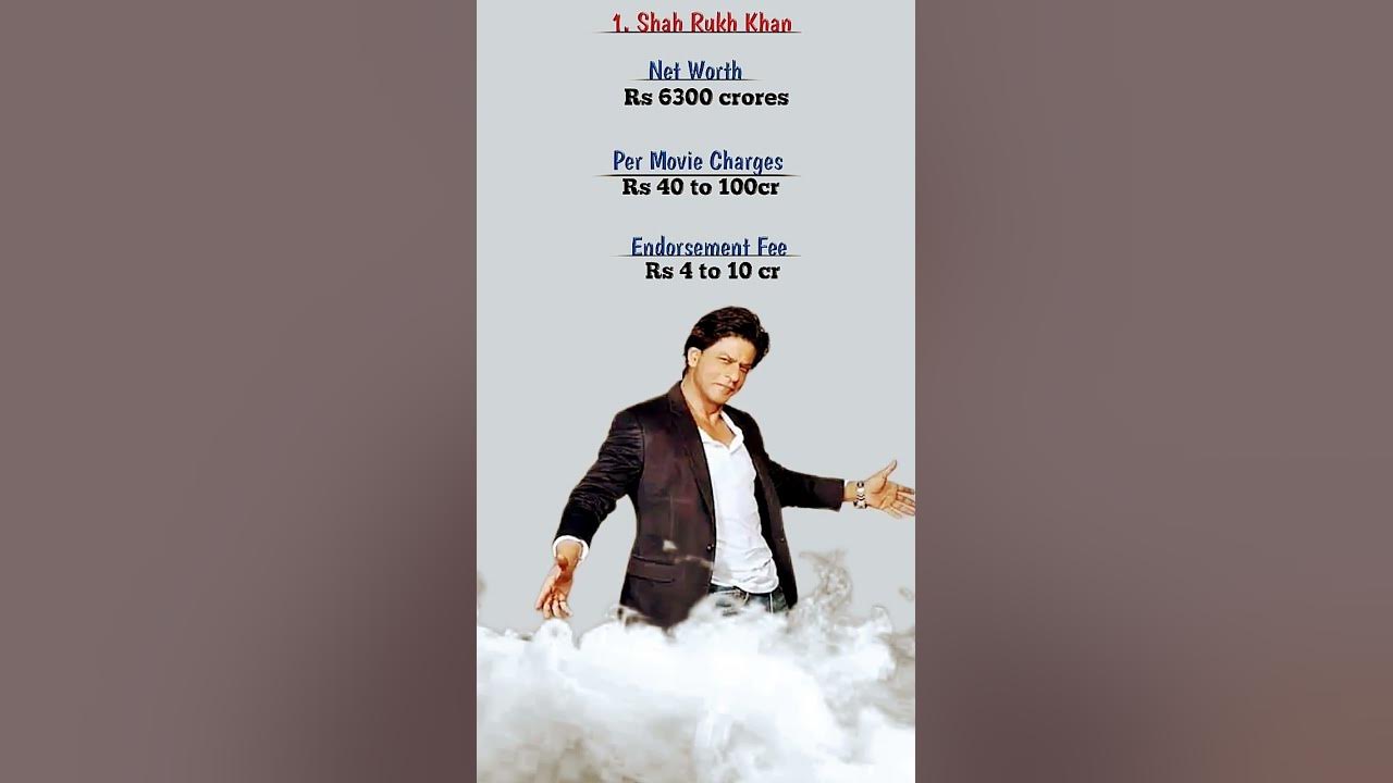 how-much-srk-charge-per-movie-shahrukhkhan-youtube