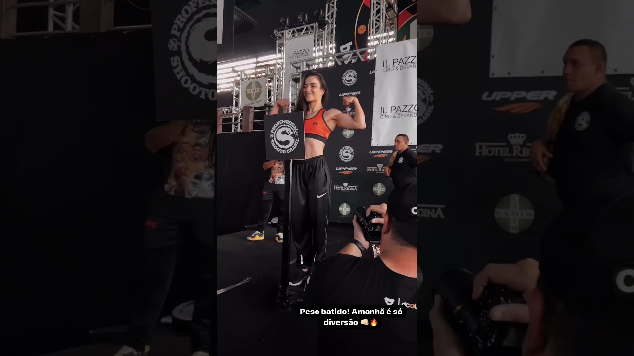 Giuliany Perêa Vieira vs. Lawanda Honorato - Weigh-in Face-Off - (Shooto Brasil 121) - /r/WMMA