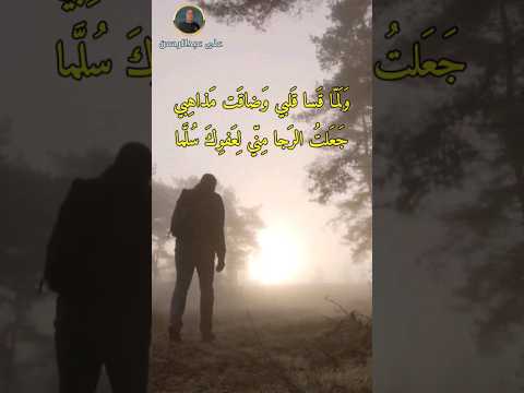 ولما قسا قلبي وضاقت مذاهبي