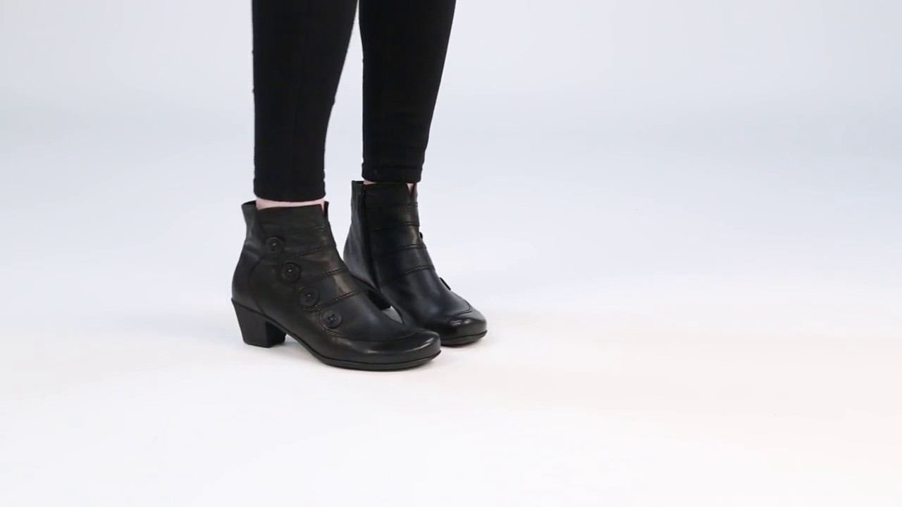 Gabor Georgie Black Ankle Boots - YouTube