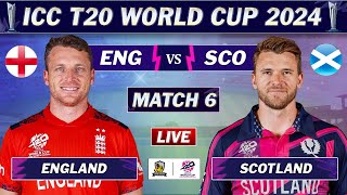 ENGLAND vs SCOTLAND MATCH 6 LIVE SCORES | ENG vs SCO LIVE | ICC T20 World Cup 2024 | SCO BATTING