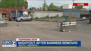 Shootout after barriers removed on Seattle's Aurora Ave.