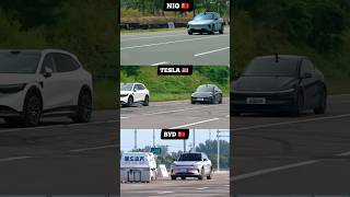 Teslavs BYD vs NIO vs |Hidden Vehicle AEB Test!