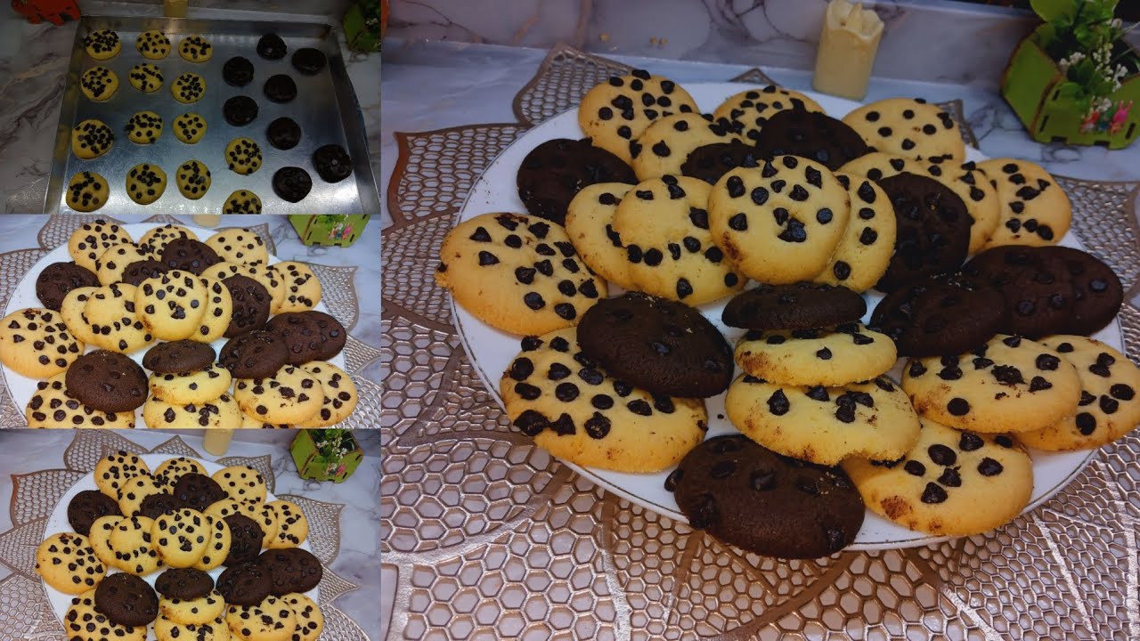 بكوب ونص دقيق عمالنا احلي كوكيز فانيليا وشوكولاته👌😍