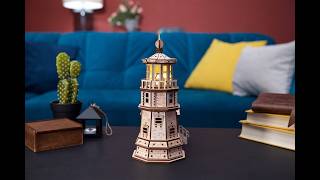 Build, display, and admire!  - UGears Split Rock Lighthouse Wooden Model Kit