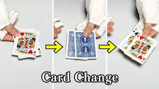 【Magic】[Easy card change magic!] Making&Trick