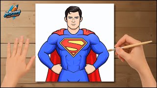 👉 Cómo dibujar el Superhombre del filme | Tutorial paso a paso fácil