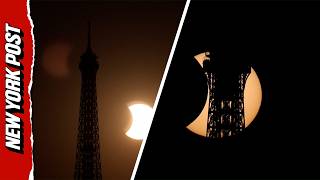 Stunning Eclipse Turns Eiffel Tower Into a Skybound Silhouette