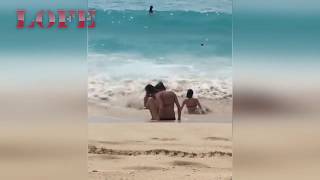 FUNNY BEACH FAIL! *SHE DIDN'T KNOW* (Instant Karma - Epic Fail)