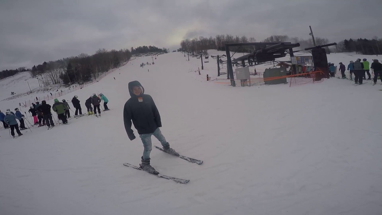 skiing at Marquette mountain big hill YouTube