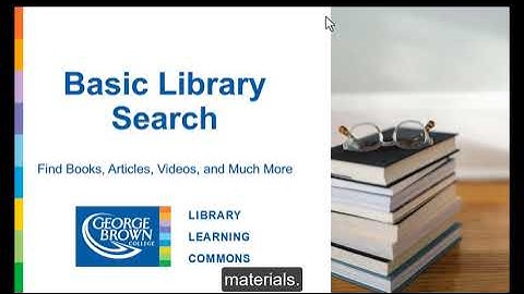 Basic Library Search: Find Books, Articles, Videos, and Much More