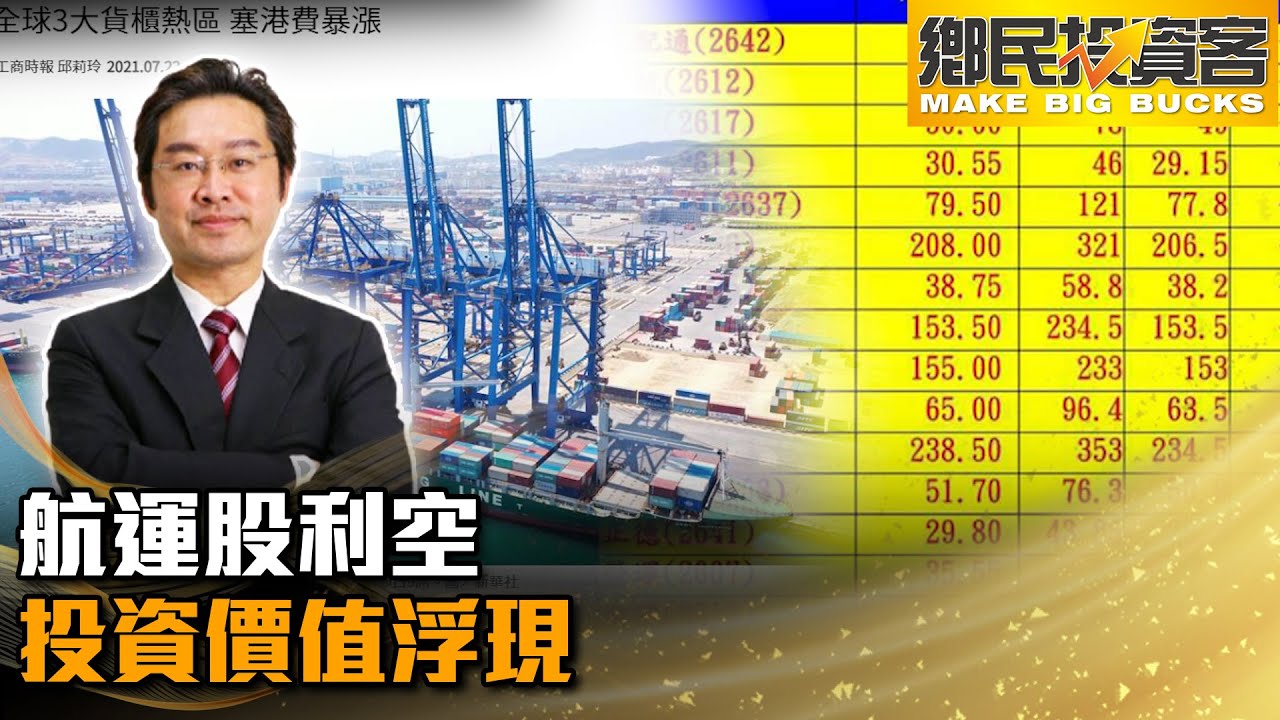 有影】股市/航運股利空投資價值浮現｜鄉民投資客- 匯流新聞網