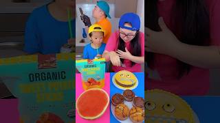 Emoji cake vs sweet potato sticks ice cream challenge!🍨#emoji #funny #shorts by Ethan Funny Family