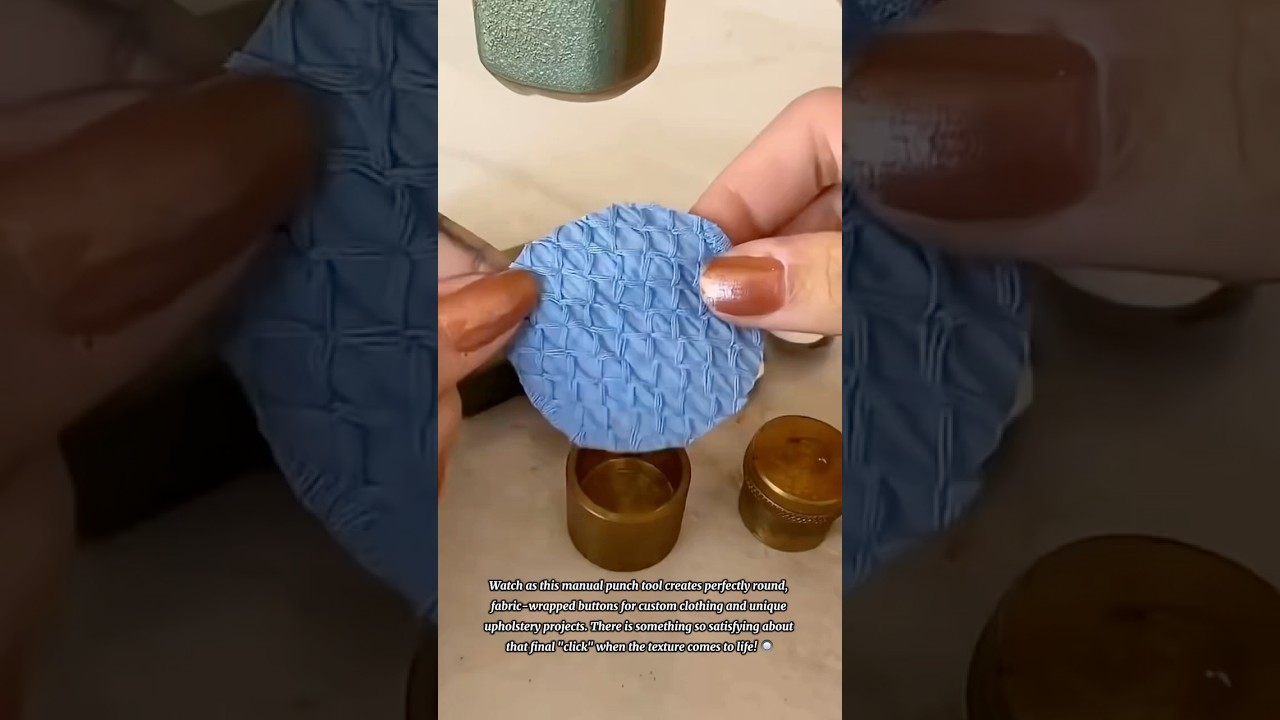 👗Custom Fabric Buttons!🧵 Satisfying Hand Press Machine 