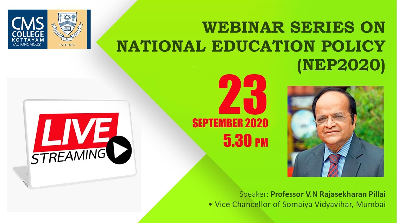🔴LIVE - WEBINAR SERIES ON NATIONAL EDUCATION POLICY (NEP2020) - YouTube