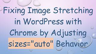 Fixing Image Stretching in WordPress with Chrome by Adjusting sizes=auto Behavior