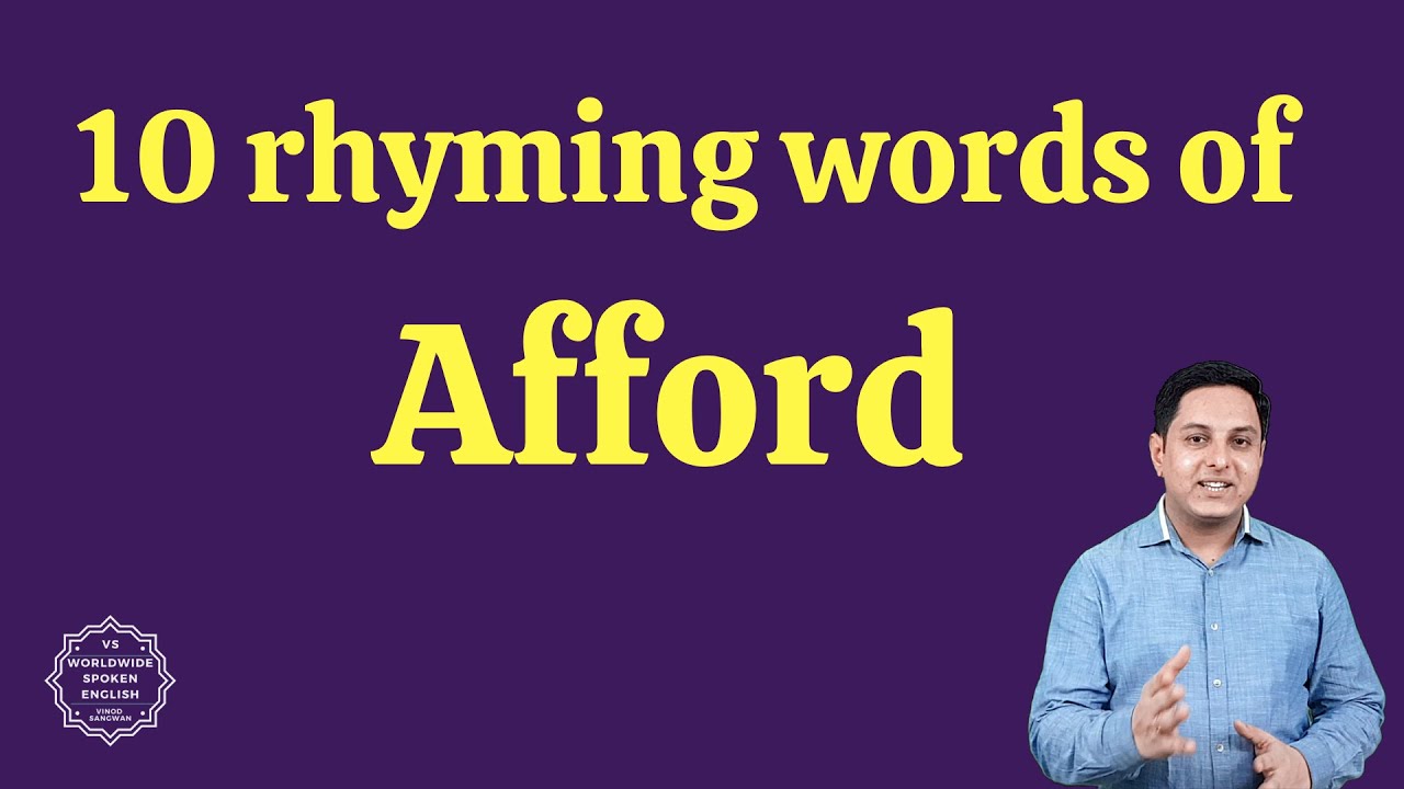 Afford rhyming words | 10 rhyming words of Afford | Spoken English by Vinod Sangwan