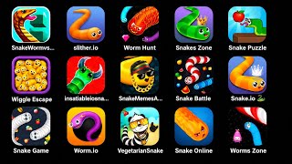 Top 15 Mobile Snake Games Gameplay | Snake Battle, Slither.io, Worm Hunt & More screenshot 4