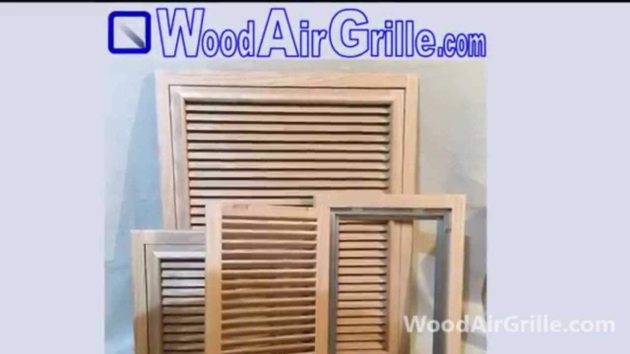 Wood Return Air Vent by WoodAirGrille com YouTube