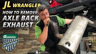 How to Remove a Jeep Wrangler JL Factory Axle Back Exhaust