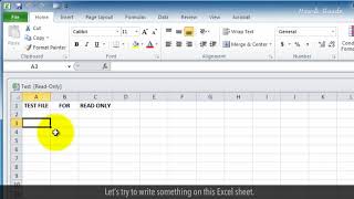 How to Change an Excel Sheet from Read Only