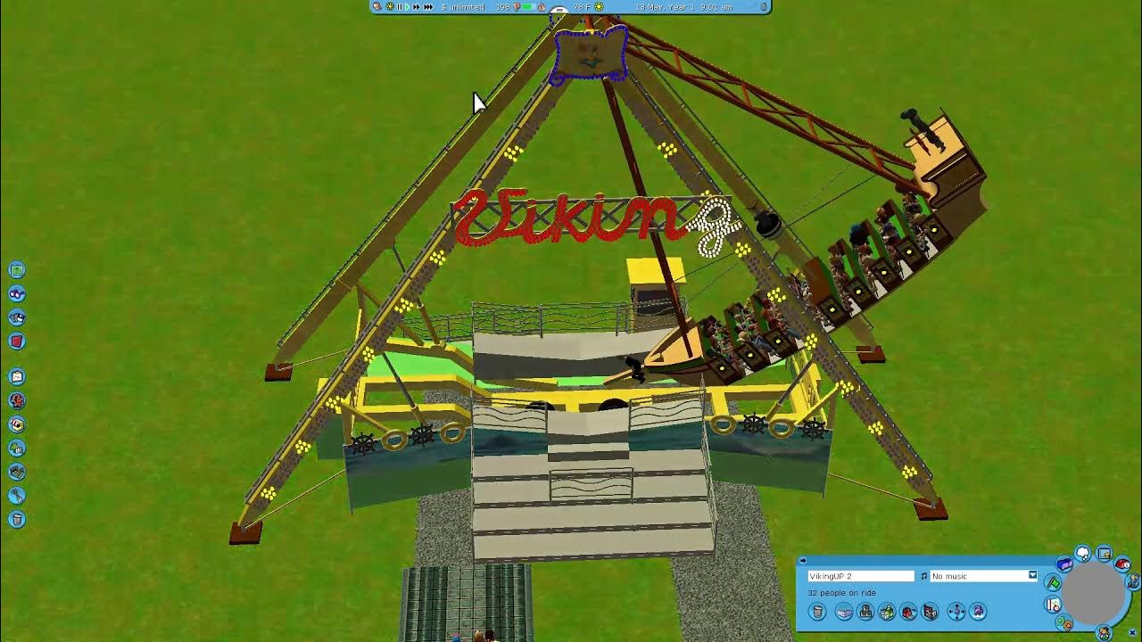 RollerCoaster Tycoon 3 Custom Flat Ride Download (Level's Vikings