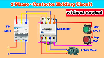 Contactor Holding circuit without neutral l contactor wiring contactor