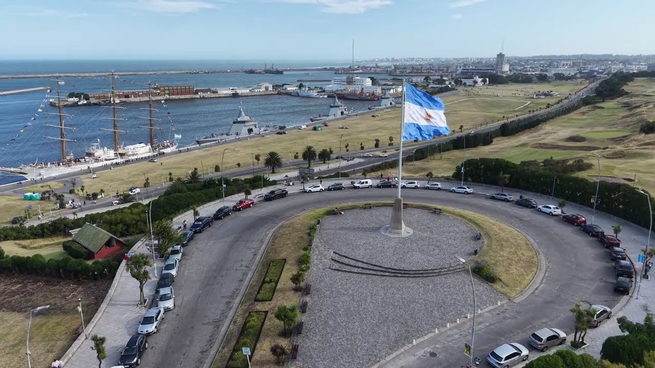 Mar del Plata – Playa Grande a Base Naval | Vistas Aéreas y Fragata Libertad (Drone)