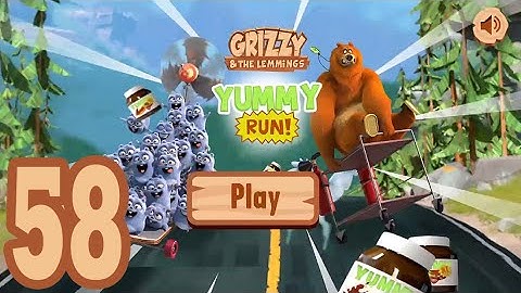 Grizzy and the Lemmings Yummy Run - Gameplay Walkthrough Part 58 (Android/iOS)