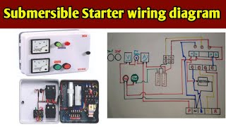Submersible starter wiring connection in hindi