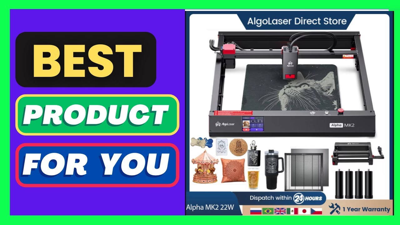AlgoLaser Alpha MK2 22W Laser Engraver Cutting Machine Cutter