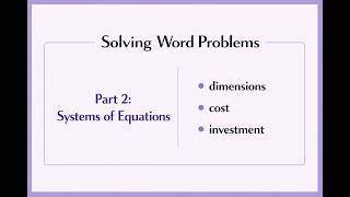 Learn to Solve Word Problems in 8 Minutes - Part 2