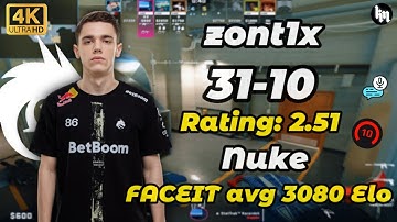 zont1x (31-10) SoloQ + VOICE COMMS (Nuke) | FACEIT 3080 ELO | Dec 19, 2025 | CS2 POV #spirit
